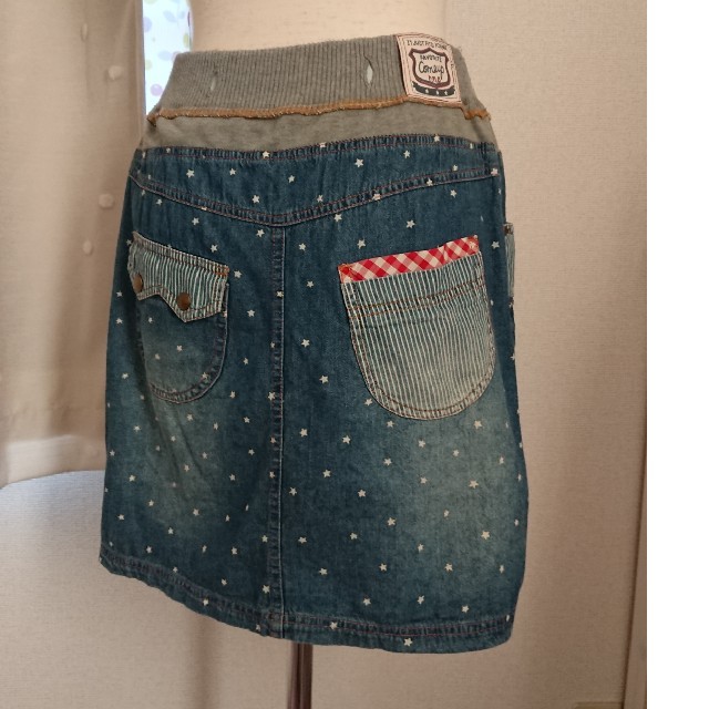 rough(ラフ)のrough 星柄デニムミニスカート レディースのスカート(ミニスカート)の商品写真