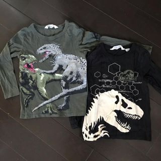 エイチアンドエム(H&M)の2着セット！H&M 恐竜　ジェラシックワールド　ロンT 110(Tシャツ/カットソー)