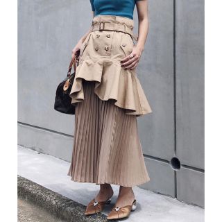 アメリヴィンテージ(Ameri VINTAGE)のAMERI ♡ TRENCH PLEATS SKIRT(ロングスカート)