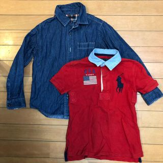 ポロラルフローレン(POLO RALPH LAUREN)の【最終値引】ラルフローレンポロシャツ、ユニクロシャツセット「サイズ130」(Tシャツ/カットソー)