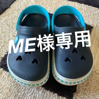 クロックス(crocs)のクロックス crocs キッズ サンダル ミッキー ネイビー紺×白(サンダル)