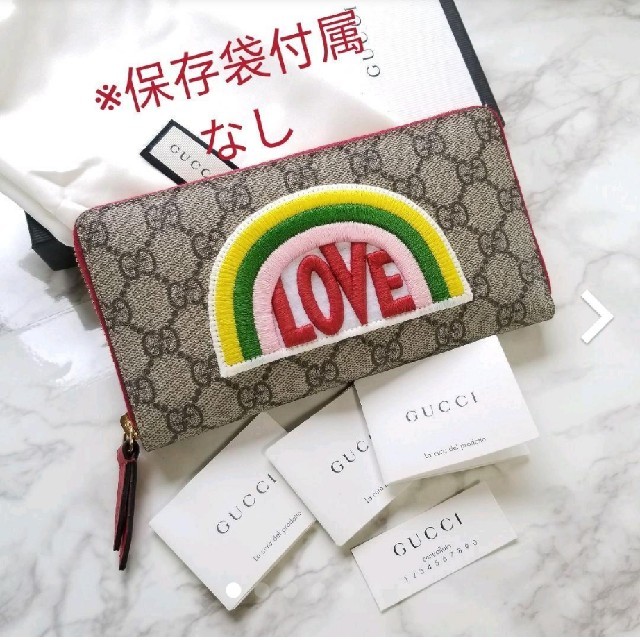 Gucci(グッチ)の正規品★GUCCI　LOVE レッド　ラウンドジップ長財布 レディースのファッション小物(財布)の商品写真