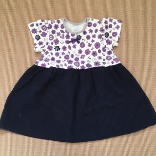 ベベ(BeBe)のBeBe 花柄シフォンワンピース(ワンピース)