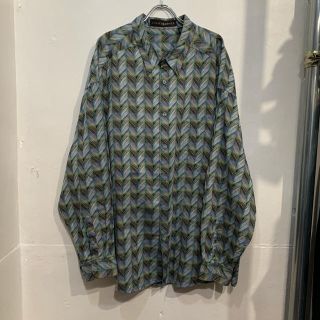 3XL オーバーサイズ　総柄　柄シャツ　シャツ　デザイン古着　古着(シャツ)