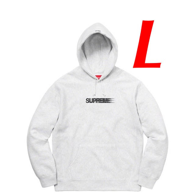 L 新品 Supreme Motion Logo Hooded Ash Grey