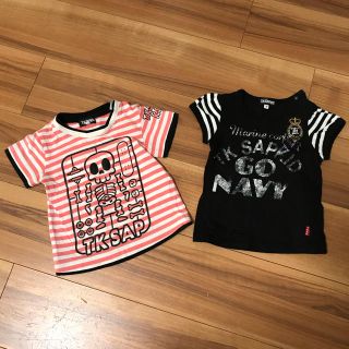 ティーケー(TK)のTK SAPKID 女の子Tシャツ2枚セット 90cm(Tシャツ/カットソー)