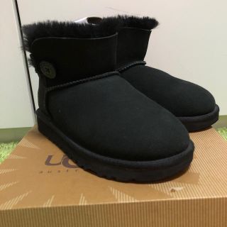 アグ(UGG)のUGG mini bailey  button ブーツ　キッズ　21 ブラック(ブーツ)