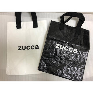 ズッカ(ZUCCa)のzucca  ショッパー 中サイズ2枚セット(白・黒)(ショップ袋)