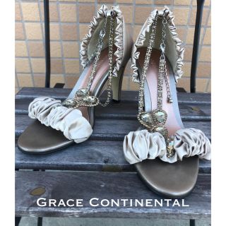 グレースコンチネンタル(GRACE CONTINENTAL)の Grace Continental ゴールドハイヒール(ハイヒール/パンプス)