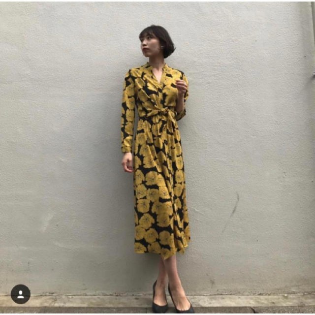 Ameri VINTAGE(アメリヴィンテージ)のアメリヴィンテージ　TIE SHIRT DRESS レディースのワンピース(ロングワンピース/マキシワンピース)の商品写真