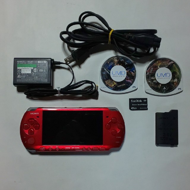 （管09）PSP-3000（赤）すぐ遊べるセット