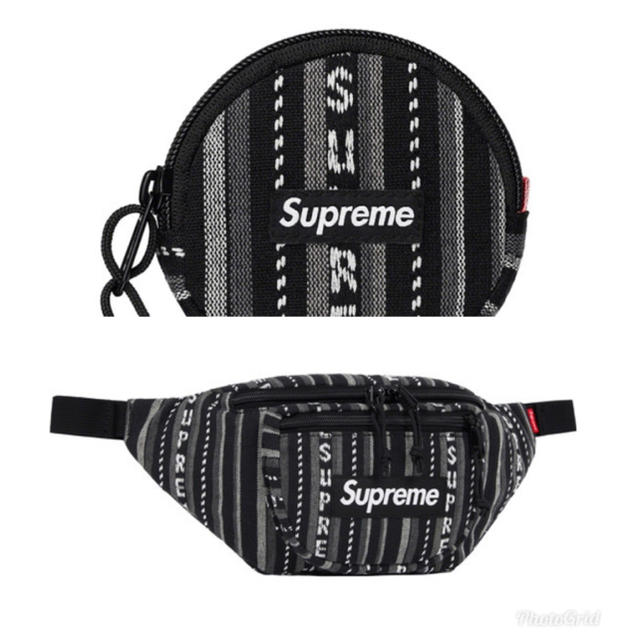 supreme  Woven stripe bag&pouch セットメンズ