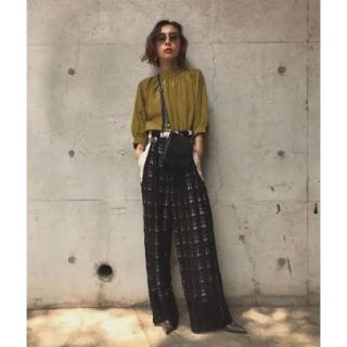 アメリヴィンテージ(Ameri VINTAGE)の【りりか様専用】SHEER CHECK LAYERED PANTS(カジュアルパンツ)