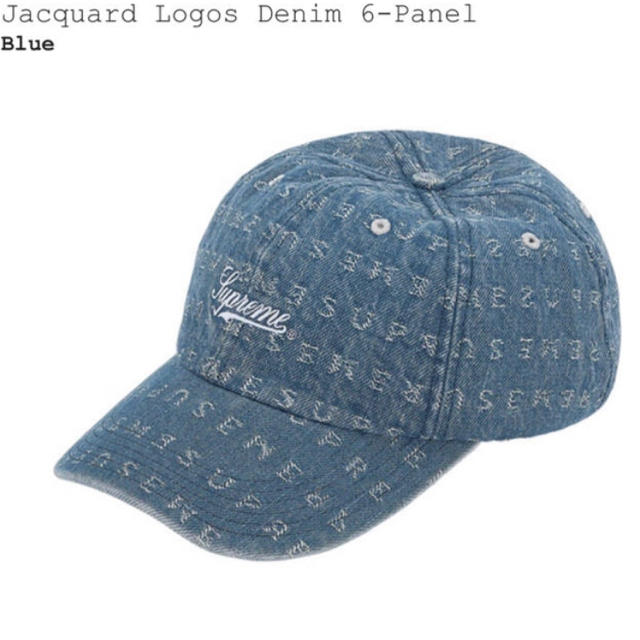Supreme Jacquard Logos Denim 6-Panel Supreme Jacquard Logos Denim 6-Panel