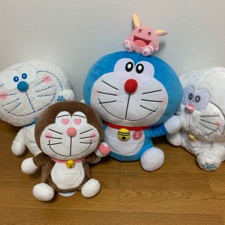 セガ(SEGA)のドラえもん　ぬいぐるみ　ショコラ　雪ドラ　ウィンターブルー　月面探査機　セット(キャラクターグッズ)