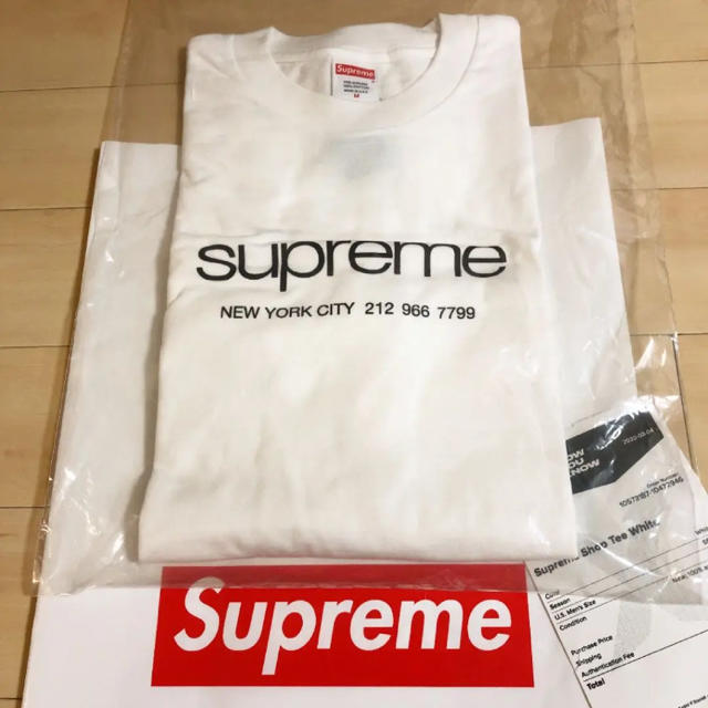 Supreme(シュプリーム)の【未使用M】Supreme Shop Tee 白 ホワイト メンズのトップス(Tシャツ/カットソー(半袖/袖なし))の商品写真