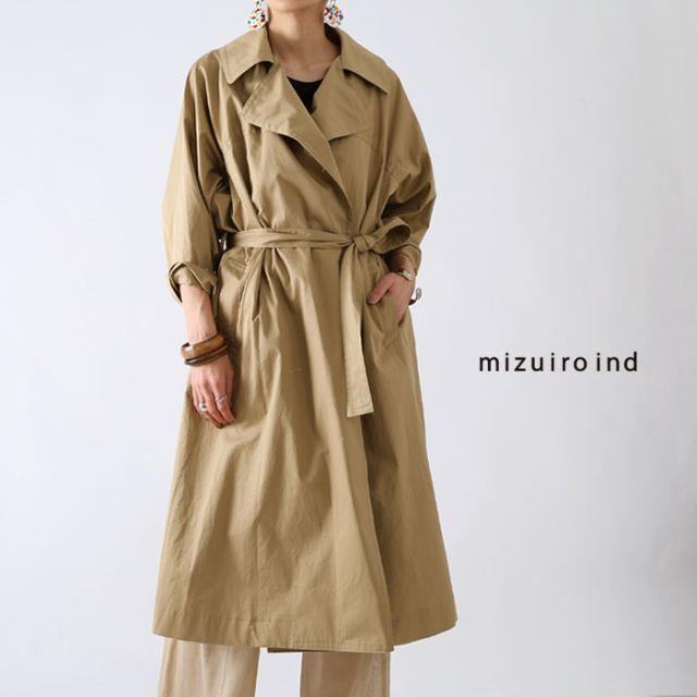 レディースミズイロインド mizuiro ind ドルマントレンチコート ベージュ Mid