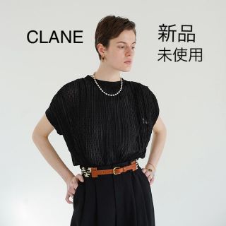 ステュディオス(STUDIOUS)のCLANE ドットジャガードリブトップス　新品(カットソー(半袖/袖なし))