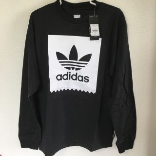 アディダス(adidas)の【新品】アディダスオリジナルス　長袖Tシャツ　サイズL   ブラック(Tシャツ/カットソー(七分/長袖))