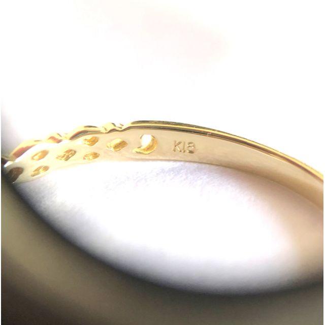 希少石♡ アウイナイト 0.05ct K18YG アンティーク リング レディースのアクセサリー(リング(指輪))の商品写真