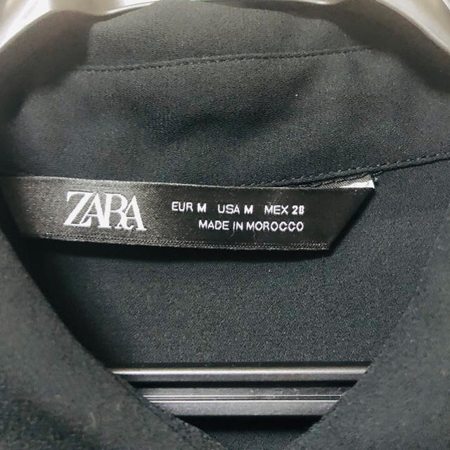 ZARA(ザラ)の試着のみ♡ZARA BLACKロングシャツ　M size レディースのトップス(シャツ/ブラウス(長袖/七分))の商品写真