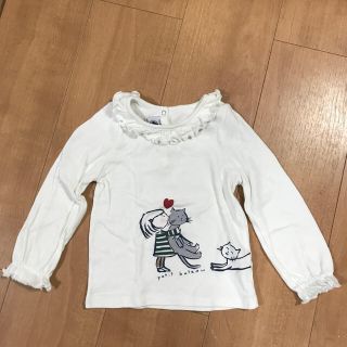 プチバトー(PETIT BATEAU)のプチバトー　フリルカットソー(シャツ/カットソー)