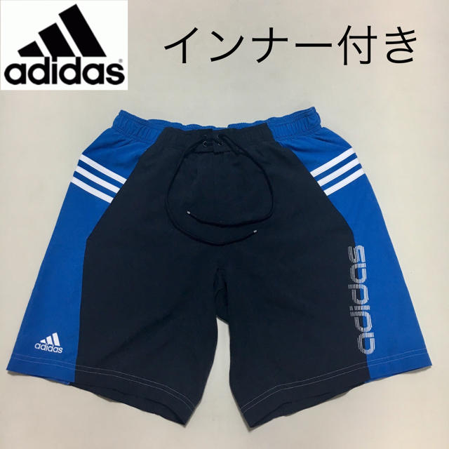 adidas(アディダス)のadidas アディダス 水着 インナーパンツ付き ブルー系  Lサイズ  メンズの水着/浴衣(水着)の商品写真