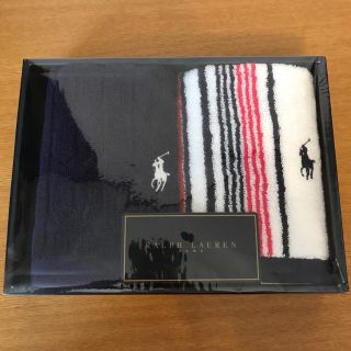 ポロラルフローレン(POLO RALPH LAUREN)のラルフローレン　タオル　ミニタオル　ストライプ　ネイビー　紺　ホワイト　レッド(タオル/バス用品)