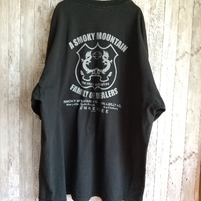 【稀少★ハーレーダビットソン】★USA製 ビッグTシャツ 両面プリント 良品 メンズのトップス(Tシャツ/カットソー(半袖/袖なし))の商品写真