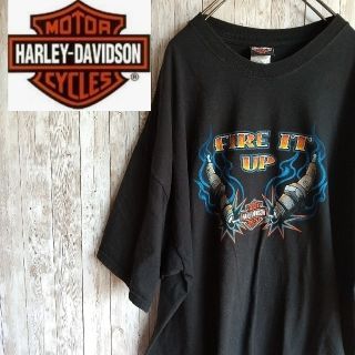 【稀少★ハーレーダビットソン】★USA製 ビッグTシャツ 両面プリント 良品(Tシャツ/カットソー(半袖/袖なし))