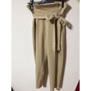 マーキュリーデュオ(MERCURYDUO)のmay様専用【美品】マーキュリーデュオ　ベージュハイウエストパンツ(クロップドパンツ)