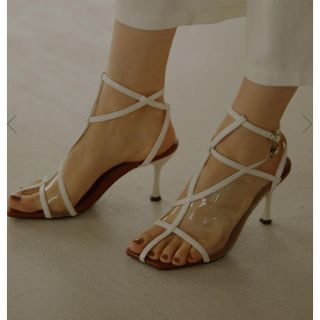 アメリヴィンテージ(Ameri VINTAGE)の新品☆Ameri MEDI CLEAR STRINGS UPPER HEEL(サンダル)