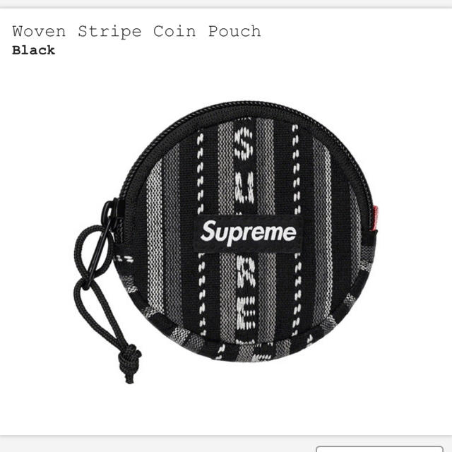 Supreme Woven Stripe Coin Pouch Black