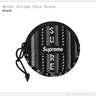 シュプリーム(Supreme)のSupreme Woven Stripe Coin Pouch Black(コインケース/小銭入れ)