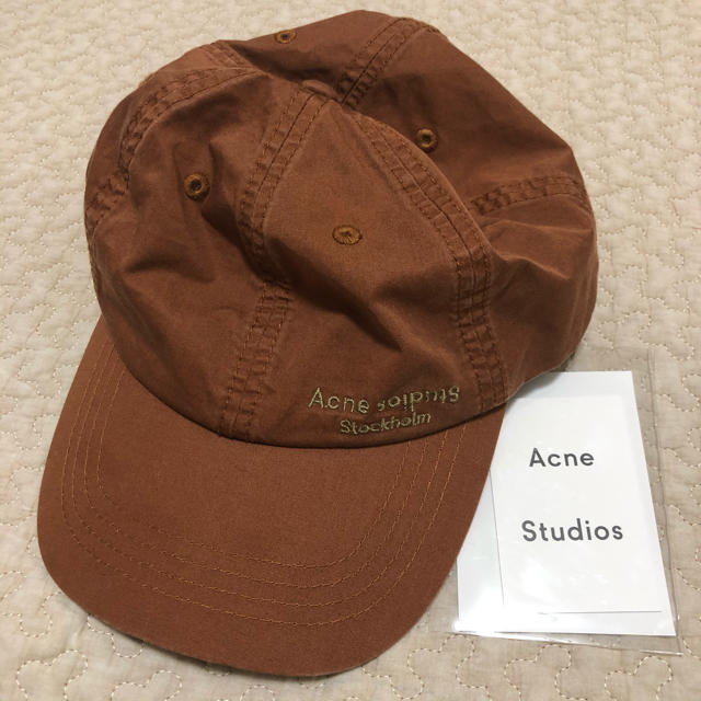 ACNE(アクネ)の【Acne Studios】Carliy Dye Cap コニャックブラウン レディースの帽子(キャップ)の商品写真