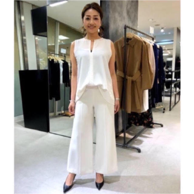 Theory - Theory 18SS ワイドパンツ ホワイトの通販 by yu♡'s Theory - Theory 18SS ワイドパンツ ホワイトの通販 by yu♡'s