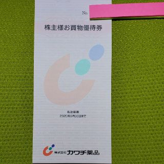 カワチ薬品 株主優待券 5000円分（100円分×50枚）1冊(ショッピング)