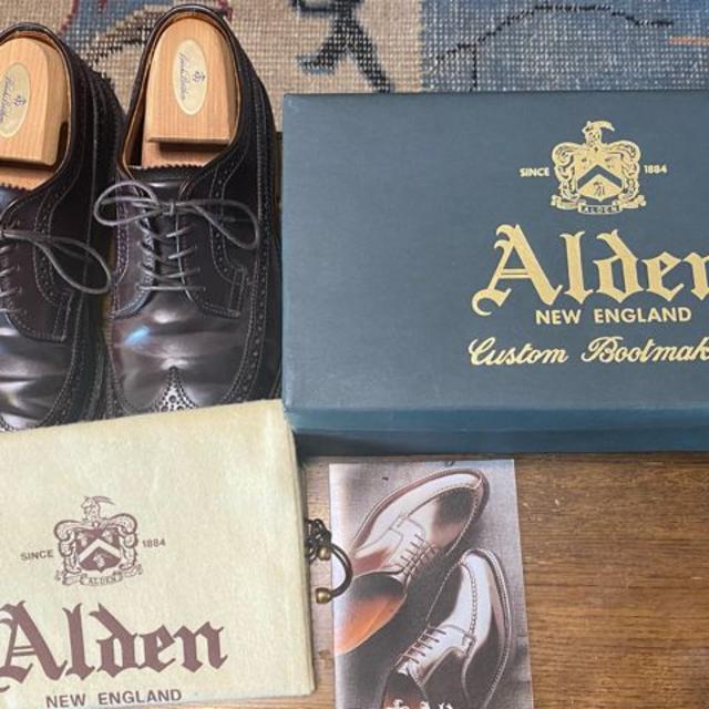 靴/シューズ【美品】Alden オールデン 975 コードバン ウィングチップ 6.5D