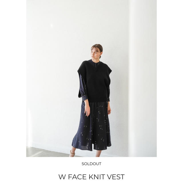 CLANE W FACE KNIT VEST BLACK 2020ss - ベスト