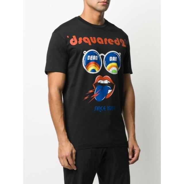 DSQUARED2(ディースクエアード)の新品！DSQUARED 2 ロゴ ブラック Tシャツ　S メンズのトップス(Tシャツ/カットソー(半袖/袖なし))の商品写真