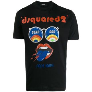 ディースクエアード(DSQUARED2)の新品！DSQUARED 2 ロゴ ブラック Tシャツ　S(Tシャツ/カットソー(半袖/袖なし))