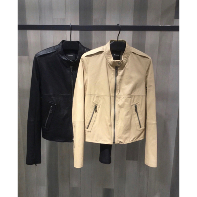 内祝い】 Theory シングルレザージャケット リアルレザー ライダース