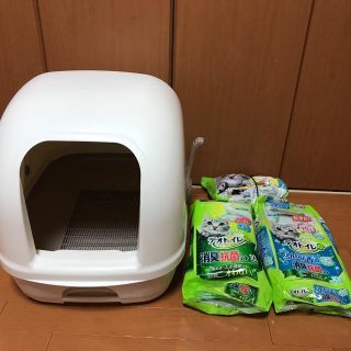 ユニチャーム(Unicharm)のデオトイレフード付 •シート、サンドセット(猫)