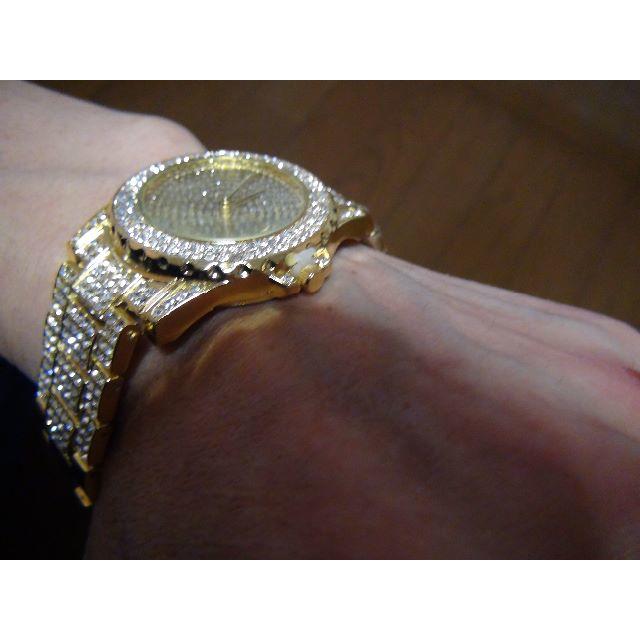Lucaso メンズ 腕時計 豪華ジルコニア ダイヤモンド付き新品!。　3