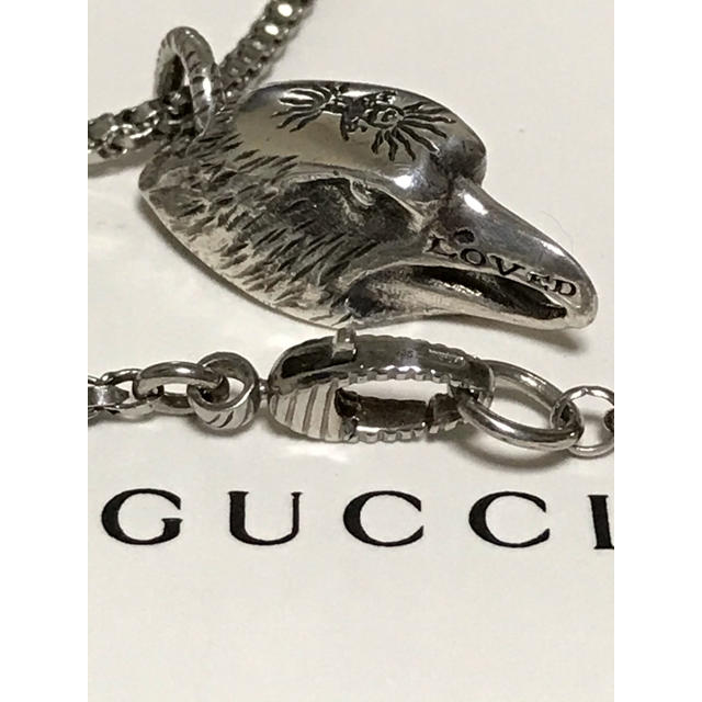 Gucci(グッチ)の正規品　GUCCI グッチ　レア　アンガーフォレスト　イーグルヘッド　シルバー メンズのアクセサリー(ネックレス)の商品写真