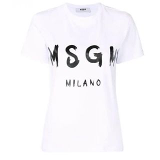 エムエスジイエム(MSGM)の【新品】MSGM 定番ロゴプリントTシャツ レディースS(Tシャツ(半袖/袖なし))