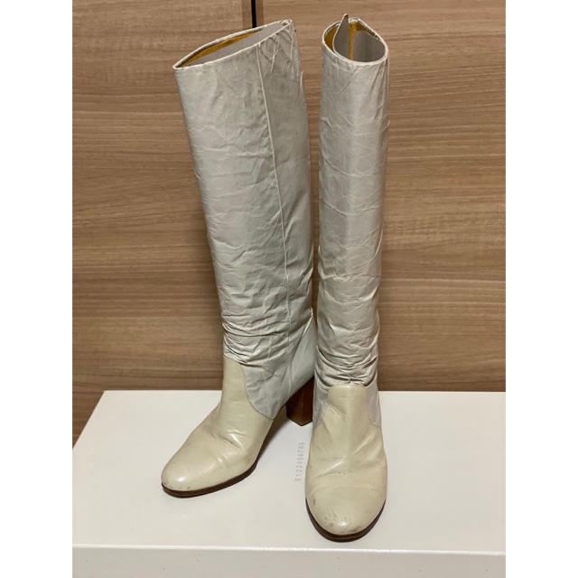 Maison Martin Margiela(マルタンマルジェラ)の【マルジェラ 初期】カンガルー革ロングブーツ35 1/2足袋ブーツ tabiタビ レディースの靴/シューズ(ブーツ)の商品写真