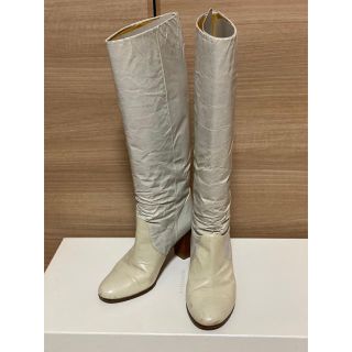 マルタンマルジェラ(Maison Martin Margiela)の【マルジェラ 初期】カンガルー革ロングブーツ35 1/2足袋ブーツ tabiタビ(ブーツ)