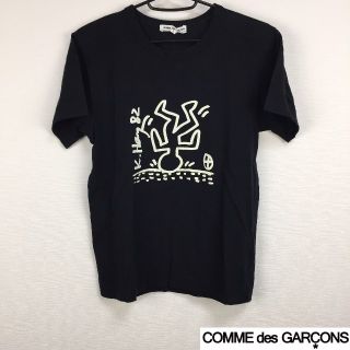 コムデギャルソン(COMME des GARCONS)の美品 コムデギャルソン 半袖Tシャツ レディース ブラック サイズL(Tシャツ(半袖/袖なし))