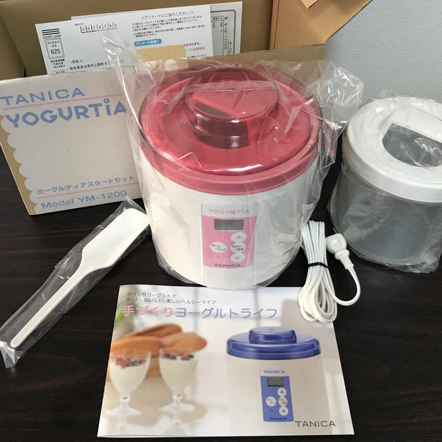 タニカ ヨーグルトメーカーYOGURTiA スタートセットYM-1200 タニカ ヨーグルティア YM1200 取扱説明書 レシピ集